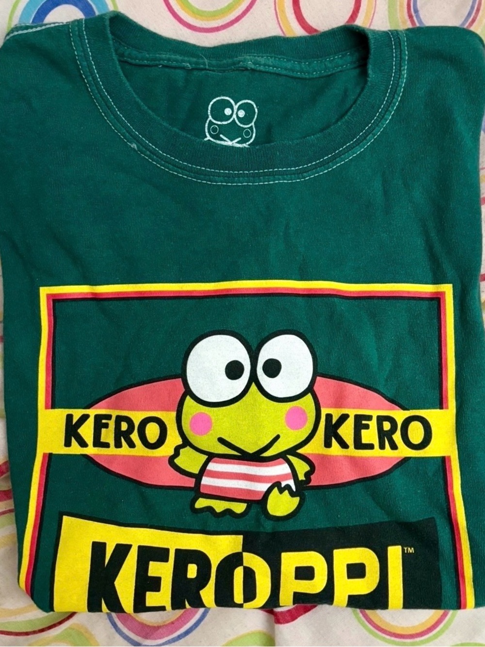 Keroppi Hot Topic Sanrio Green Graphic Kero Frog T-Shirt